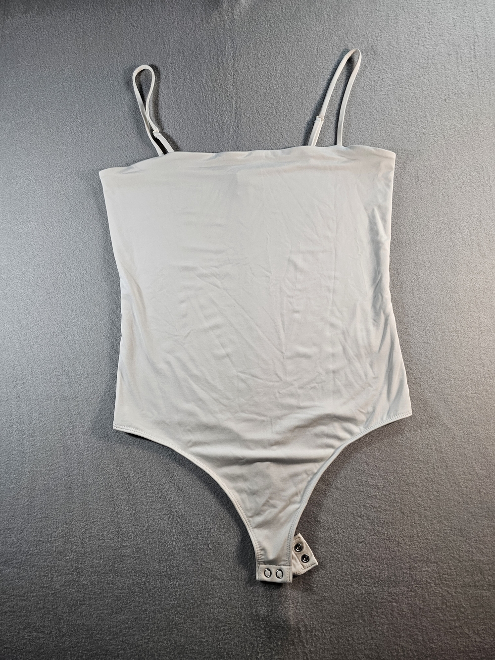 Express‎ Off White Stretch Body Contour Snap-Bottom Bodysuit Size M